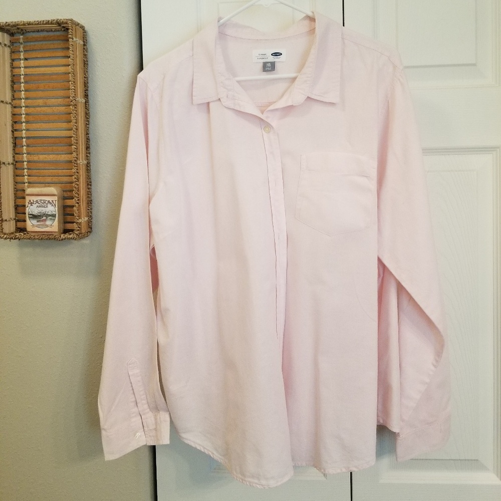 Old Navy pink oxford shirt